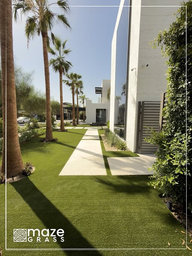 From groundwork to finish — this villa frontage came together exactly as planned 🌿